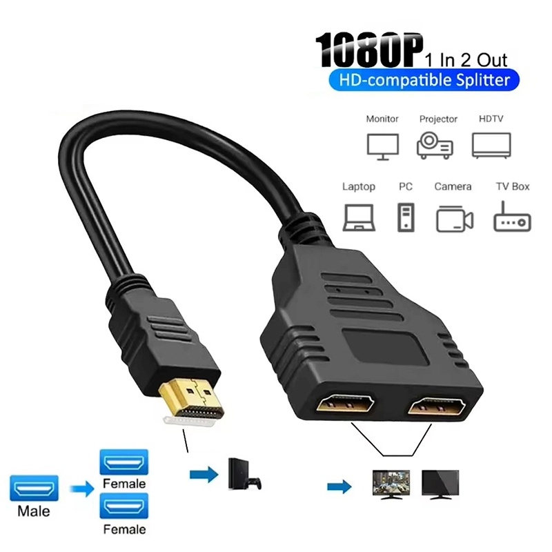 Xbox Laptop Accessories - Cavo splitter compatibile HDMI 1080P 1