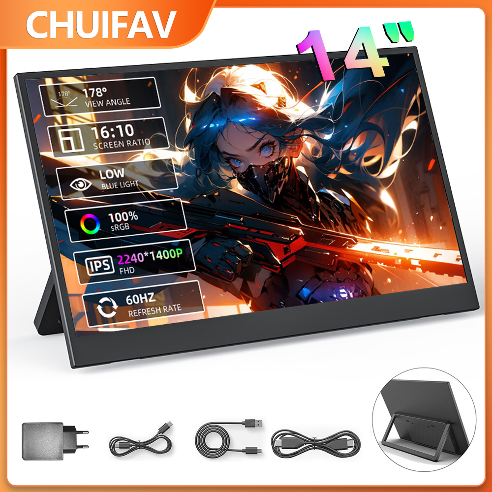 Xbox Laptop Accessories - Monitor Portatile CHUIFAV 2560*1600 15.6 Pollici