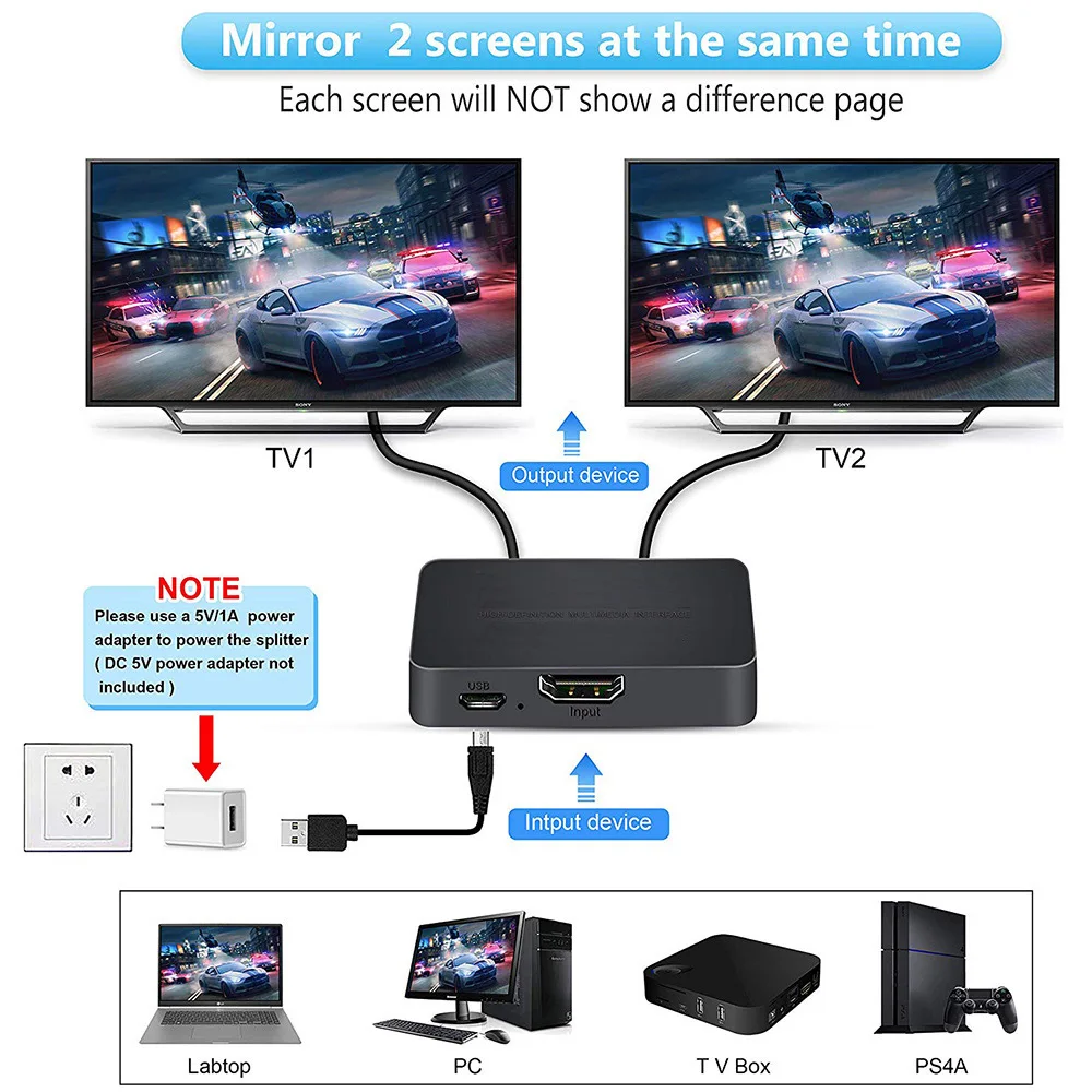 1 in 2 out Video Splitter comp - Xbox Laptop Accessories recensione e prezzo